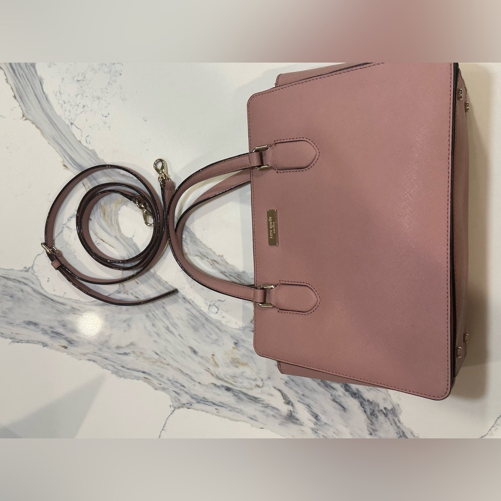 Kate Spade Laurel Way Leighann Crossbody Handbag Mauve EUC - Picture 10 of 11